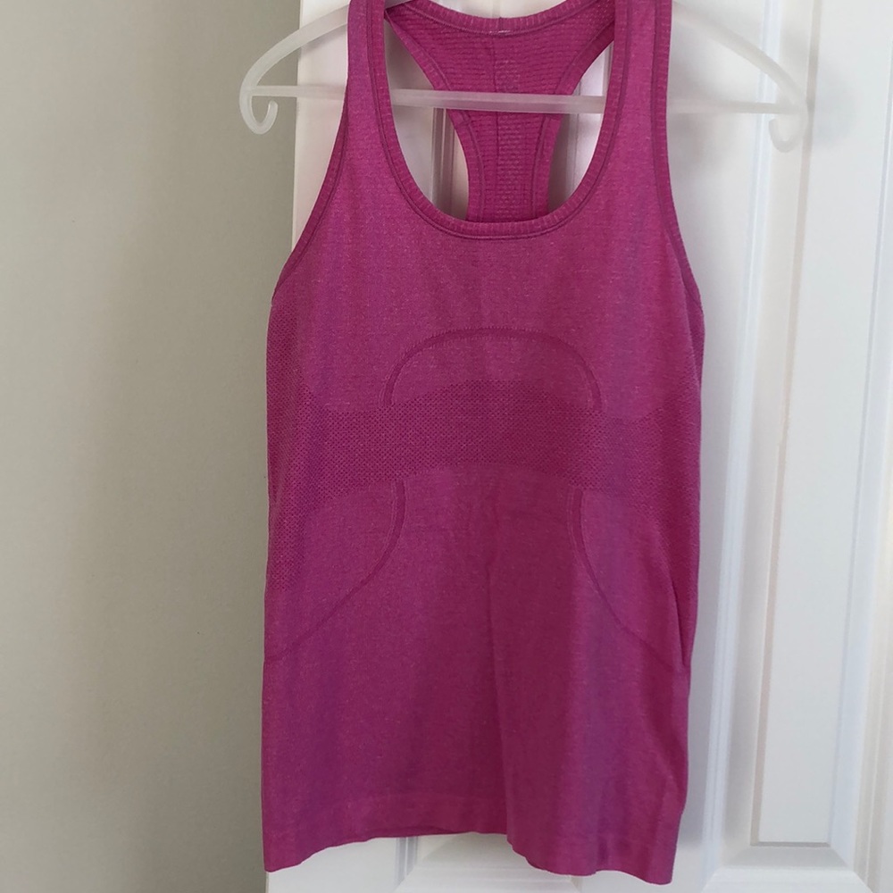 Heather raspberry Lululemon Swiftly racerback sz6